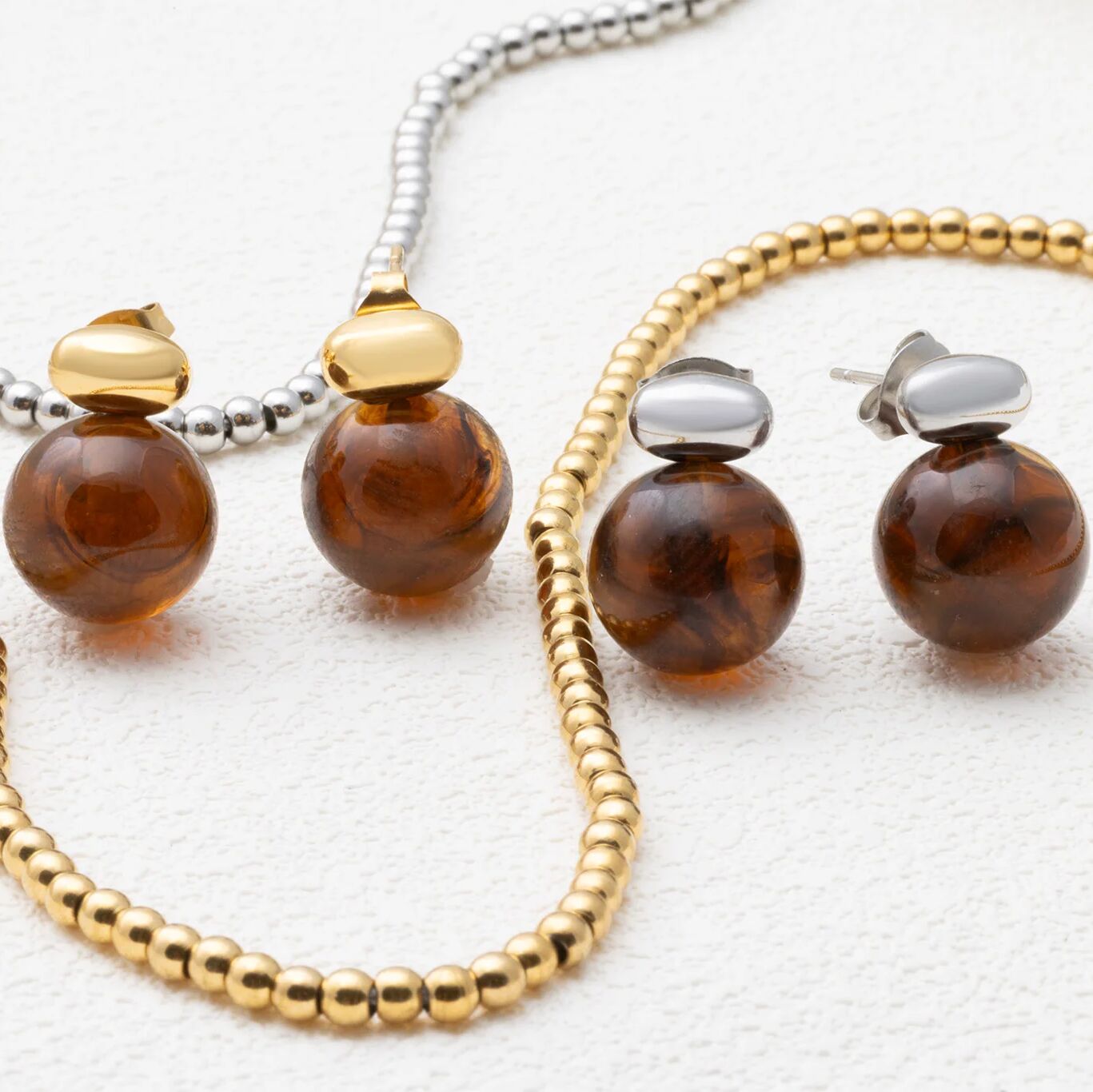 Tortoise Shell Stud Earrings - Studio