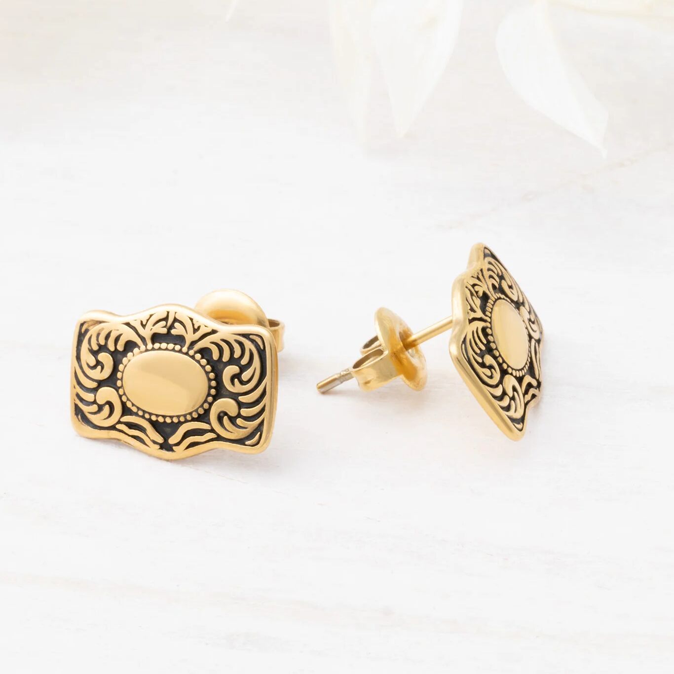 Buckle Stud Earrings - Studio