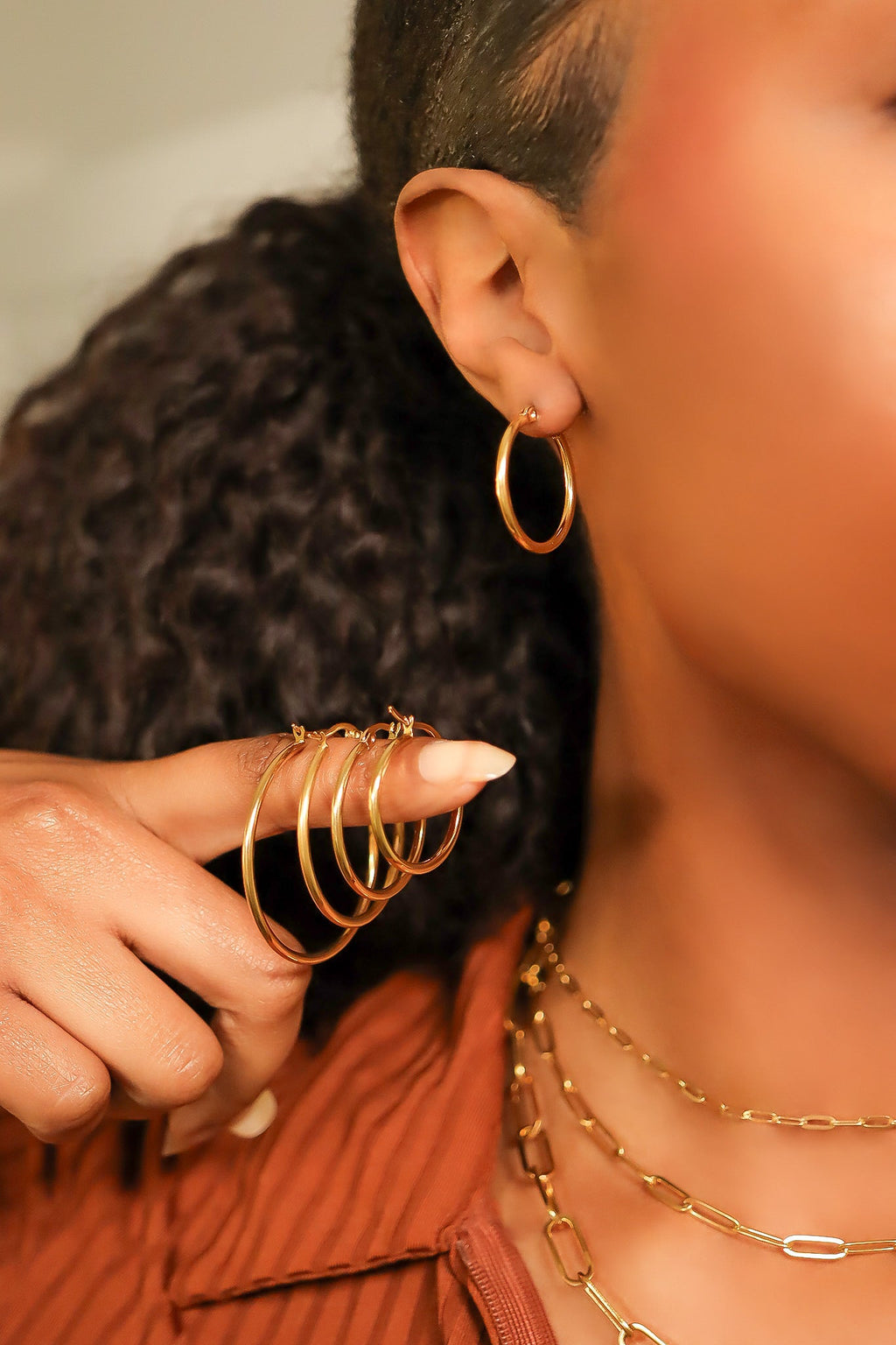 Contemporary Hoop Earrings