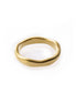 Marea Wave Ring in gold tone