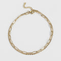 Gold Layered Paperclip Chain Anklet