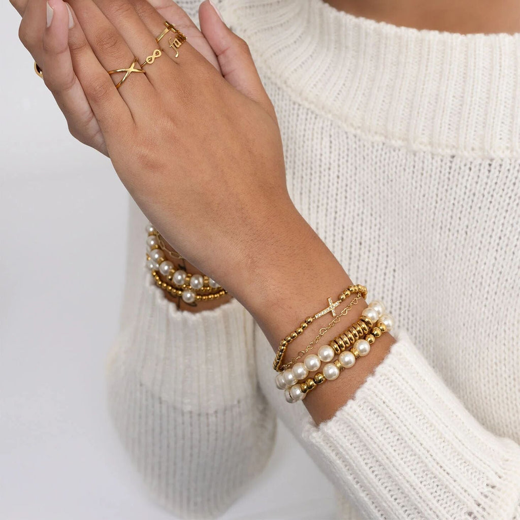 Mixed Satelitte Pearl Beaded Bracelet