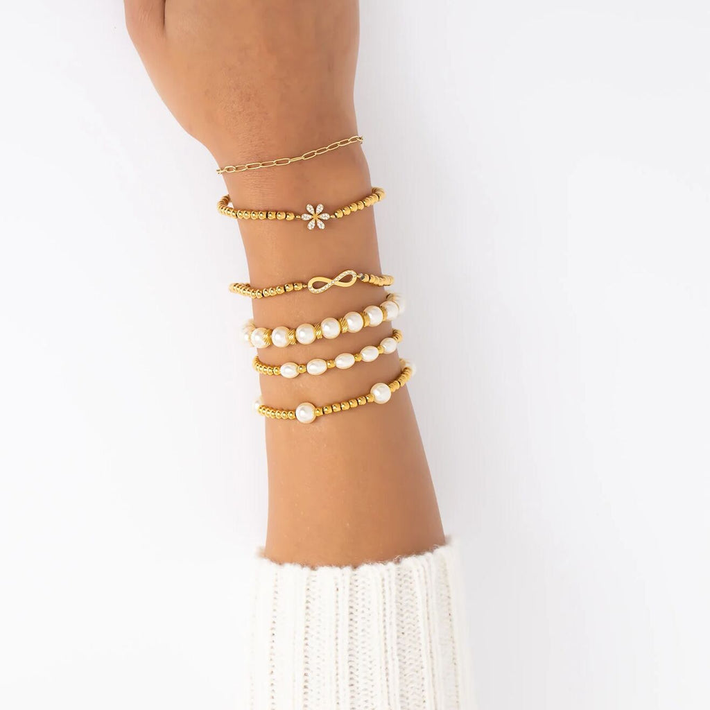 Satellite Pearl Beaded Bracelet