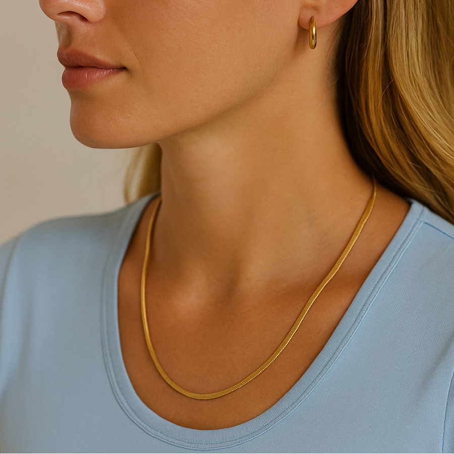 Gold Herringbone Chain
