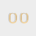 Oval Huggie Hoop Earrings
