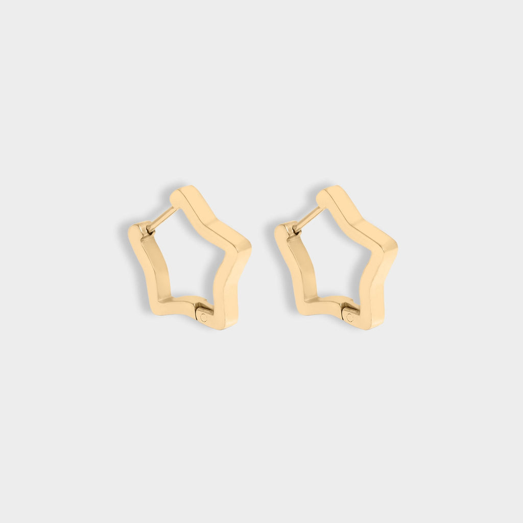 Born To Be A Star Huggie Earrings- gold main 