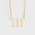 Gold PVD 111 Angel Number Necklace