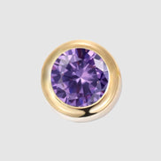 Mira Birthstone Charm in gold tone featuring birth month, product image 4