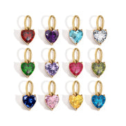 Amour Birthstone Heart in gold tone featuring birth month