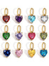 Amour Birthstone Heart in gold tone featuring birth month