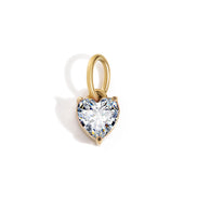 Amour Birthstone Heart in gold tone featuring birth month, product image 2