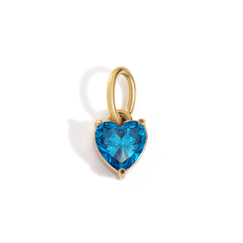 Amour Birthstone Heart in gold tone featuring birth month, product image 14