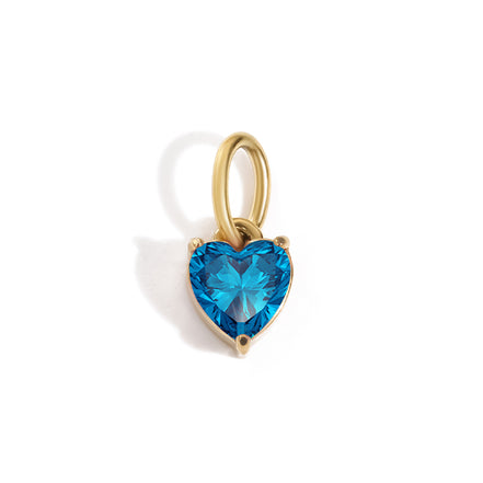 Amour Birthstone Heart in gold tone featuring birth month, product image 14