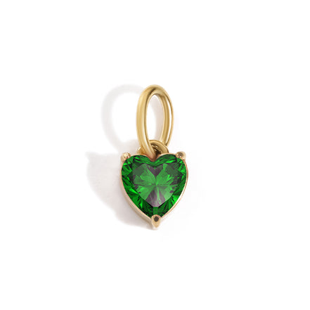 Amour Birthstone Heart in gold tone featuring birth month, product image 7