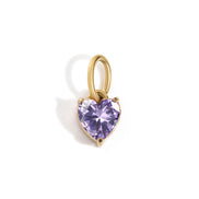 Amour Birthstone Heart in gold tone featuring birth month, product image 8