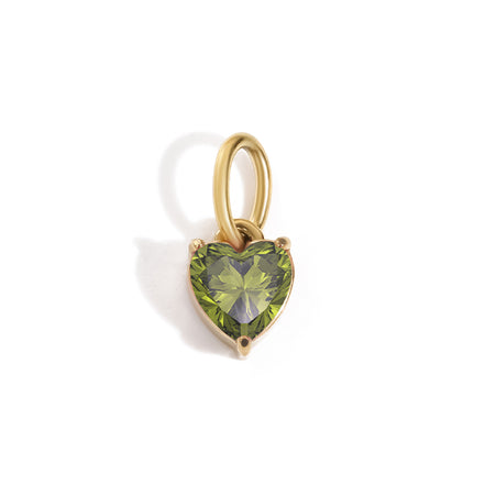 Amour Birthstone Heart in gold tone featuring birth month, product image 10