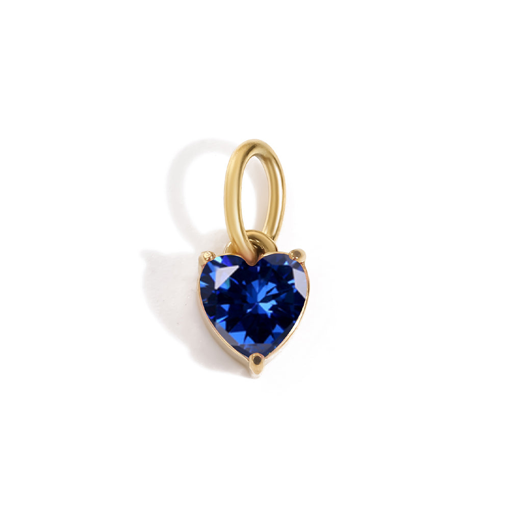 Amour Birthstone Heart in gold tone featuring birth month, product image 11