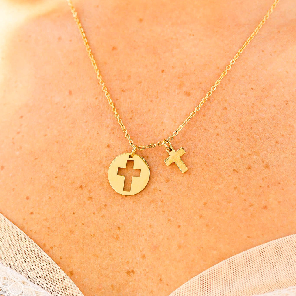 Cutout Cross Necklace