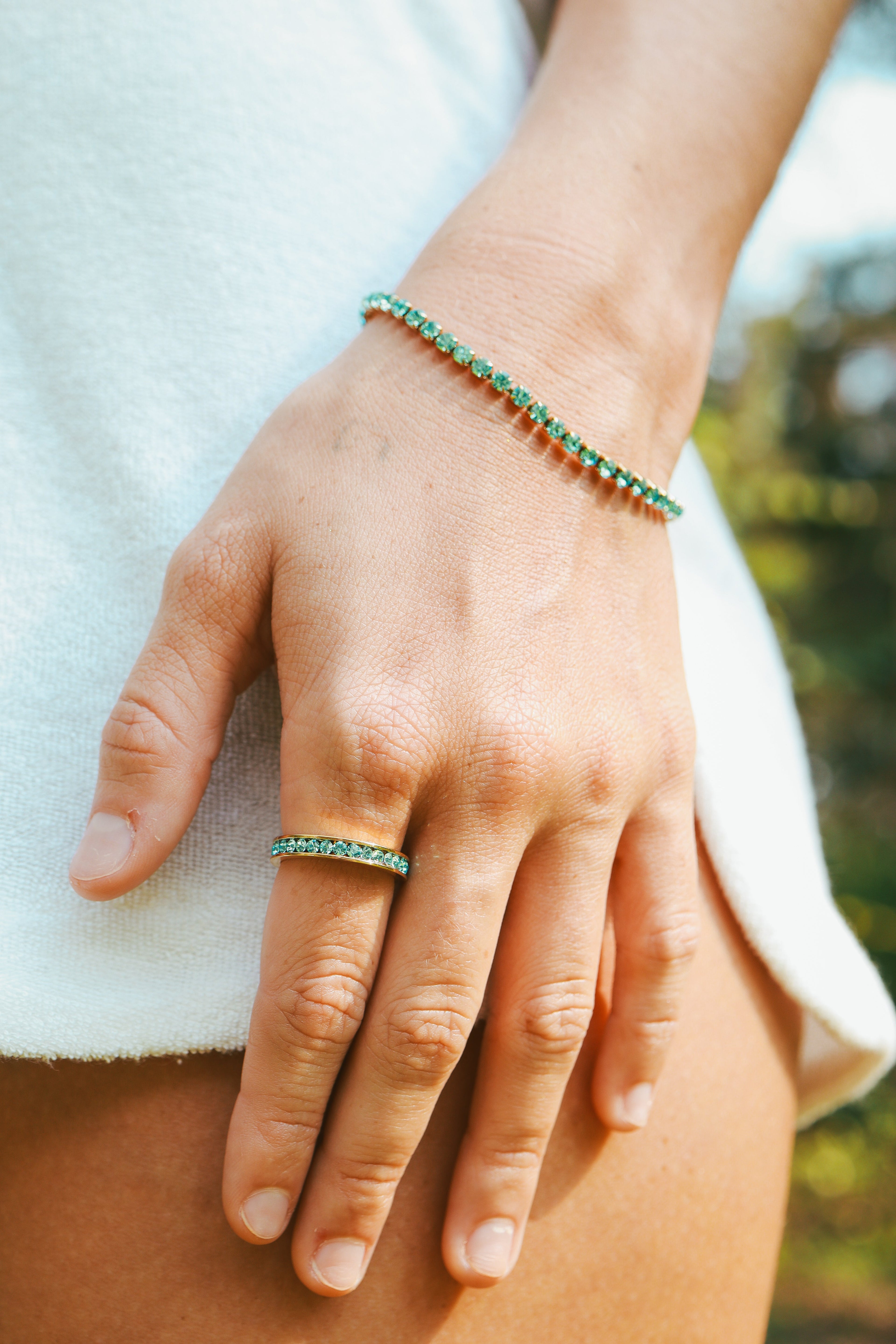Gold Birthstone Tennis Bracelet
