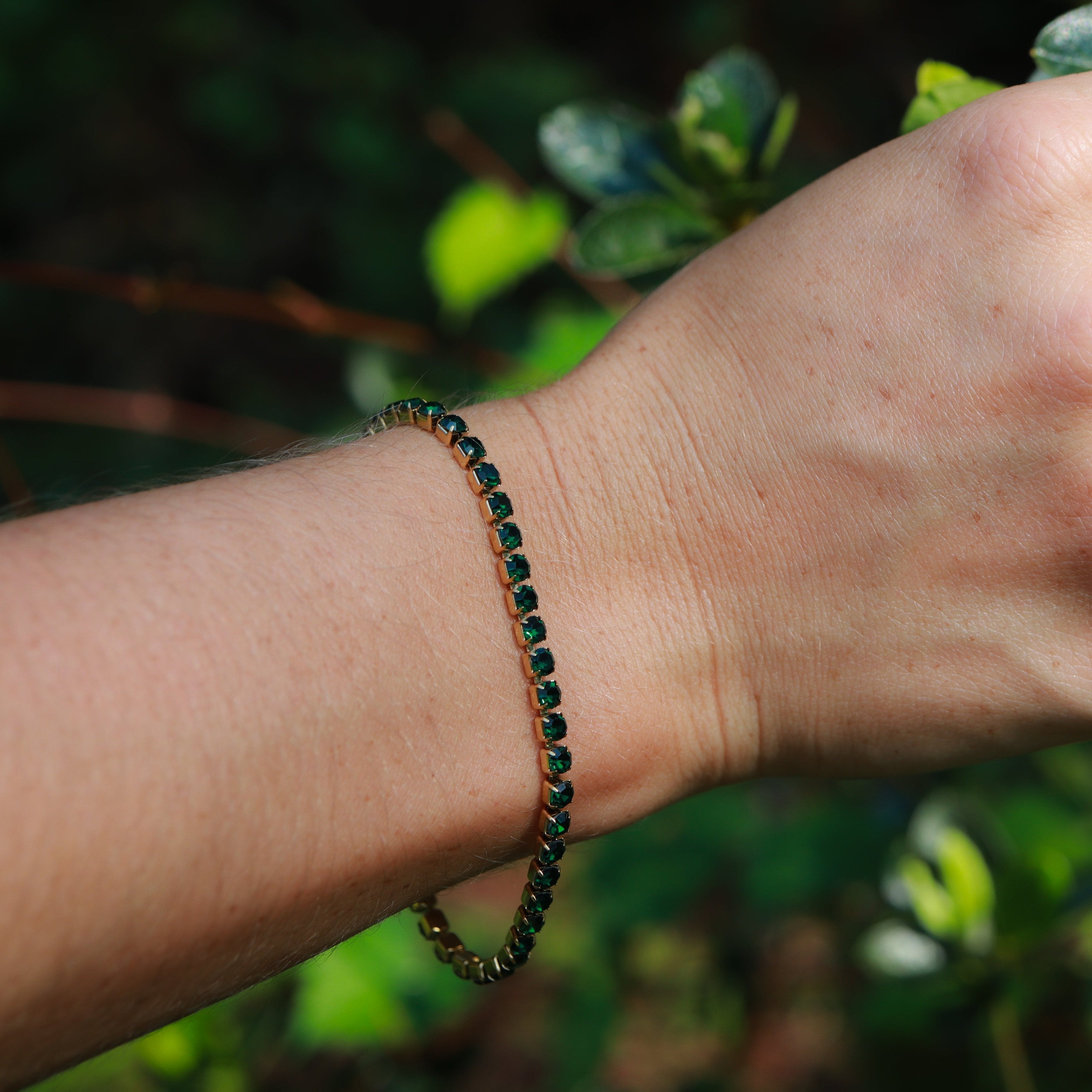 Gold Birthstone Tennis Bracelet