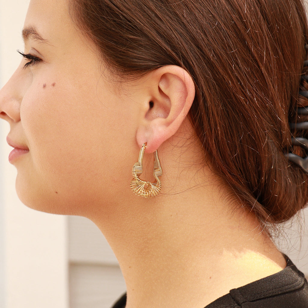 Twisted Abstract Hoop Earrings
