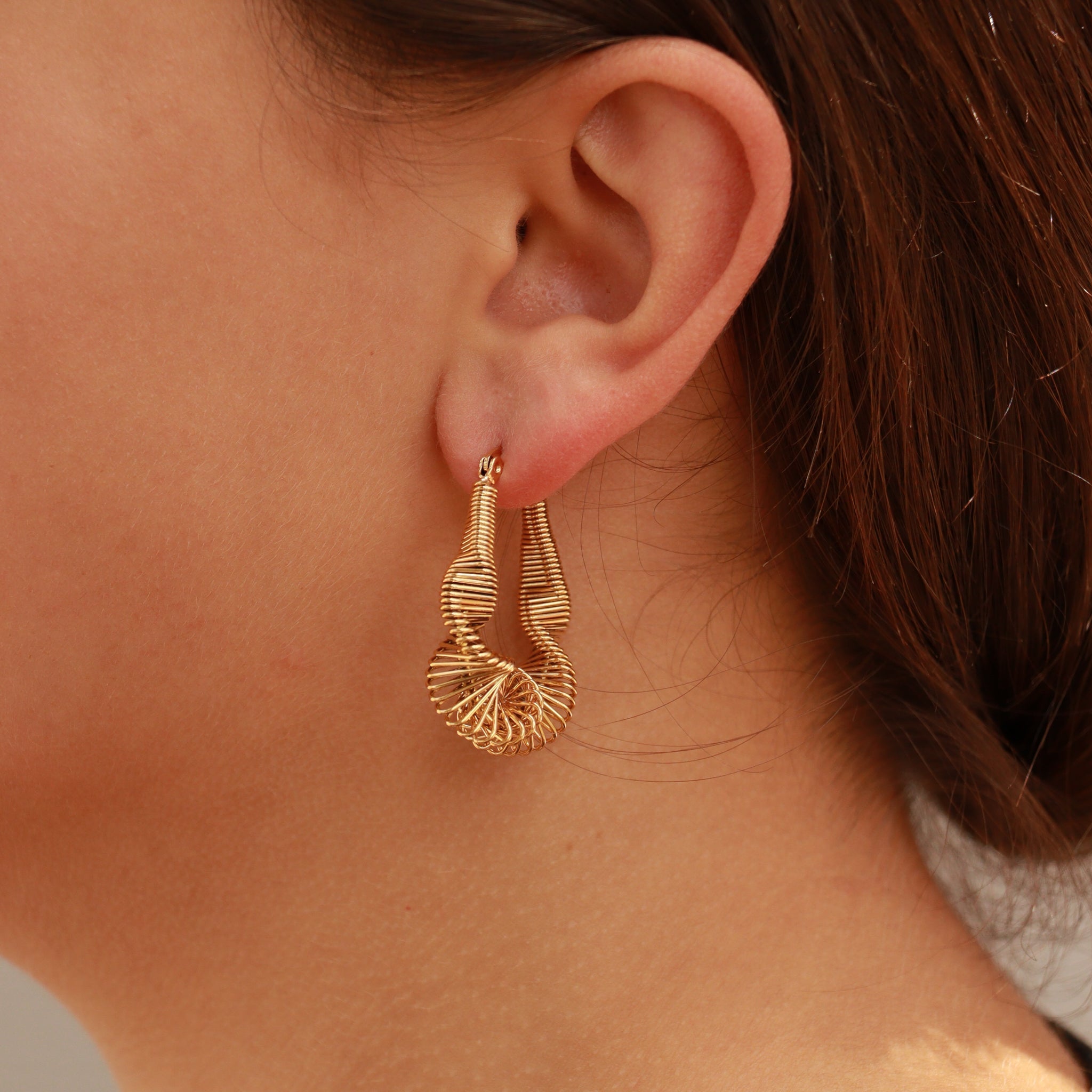 Twisted Abstract Hoop Earrings