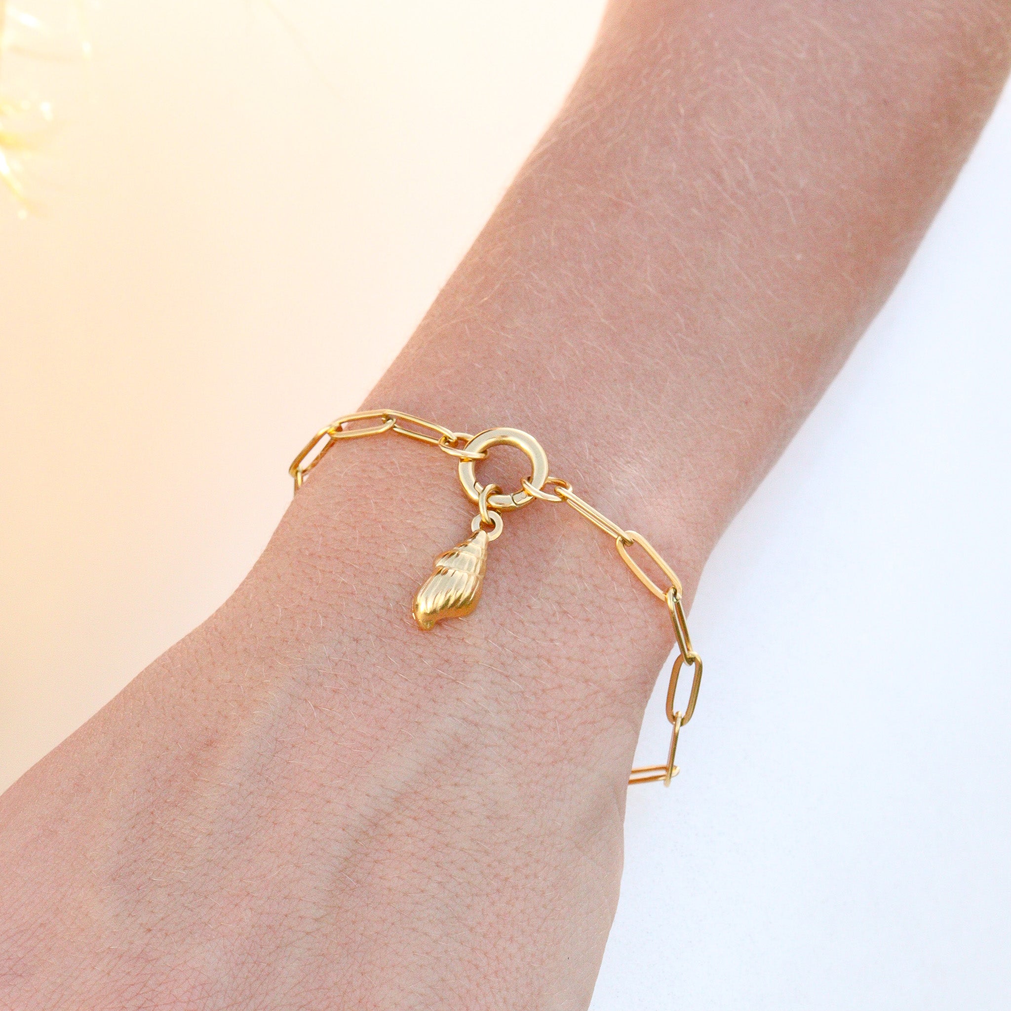Paperclip Charm Holder Bracelet