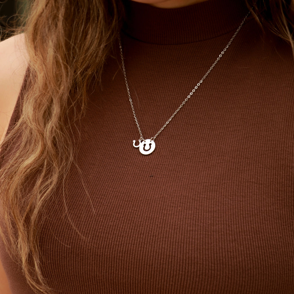 Cutout Horseshoe Necklace