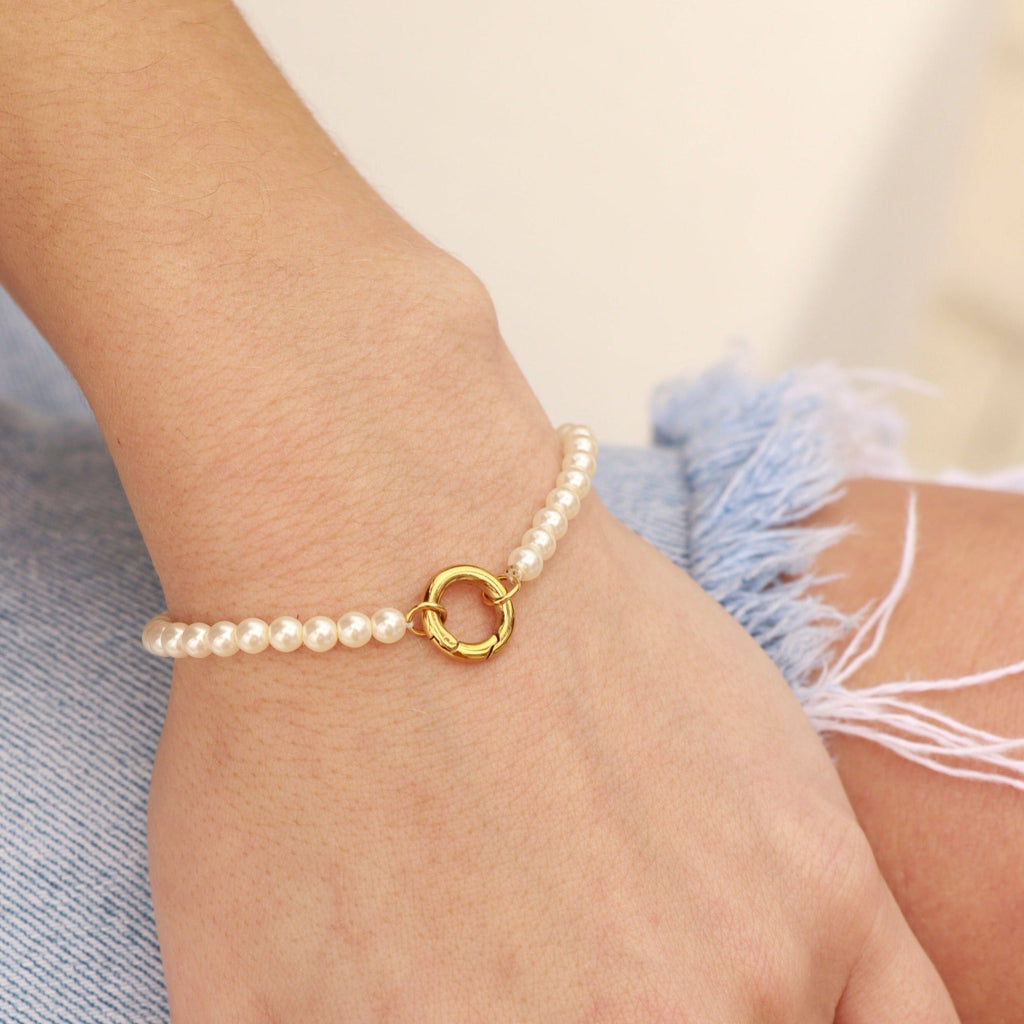 Pearl Charm Holder Bracelet
