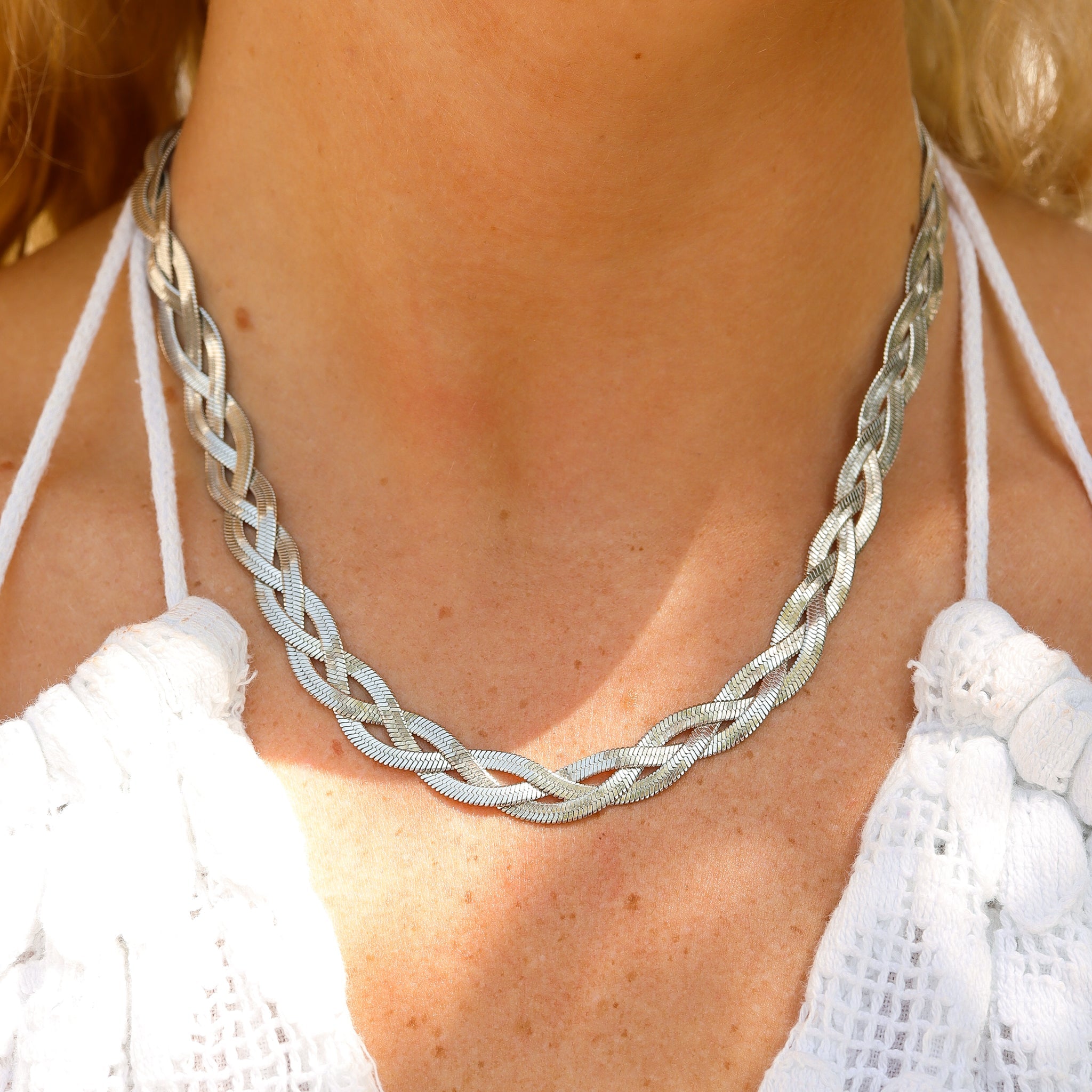 Interwoven Herringbone Necklace