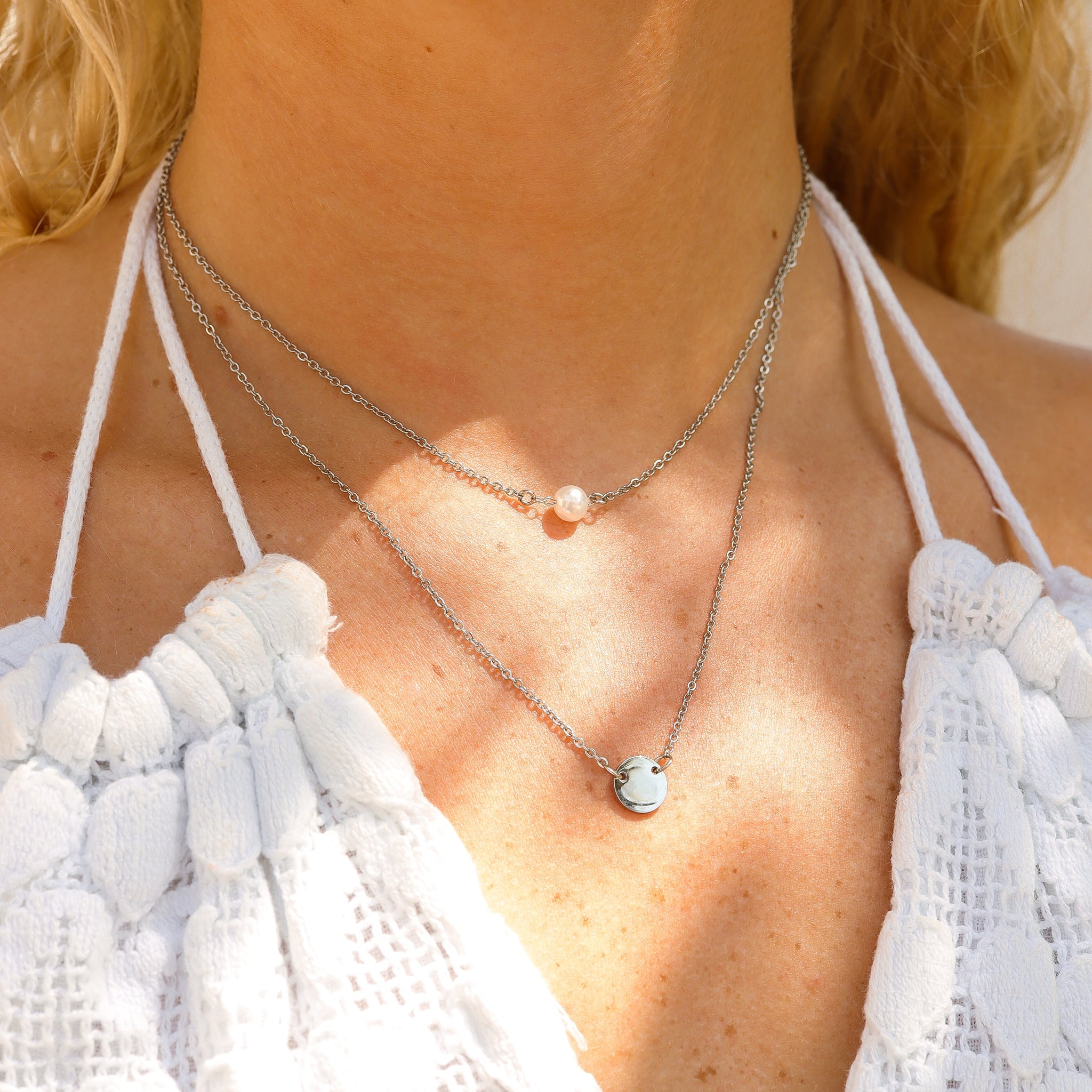 Pearl and Pendant Layered Necklace