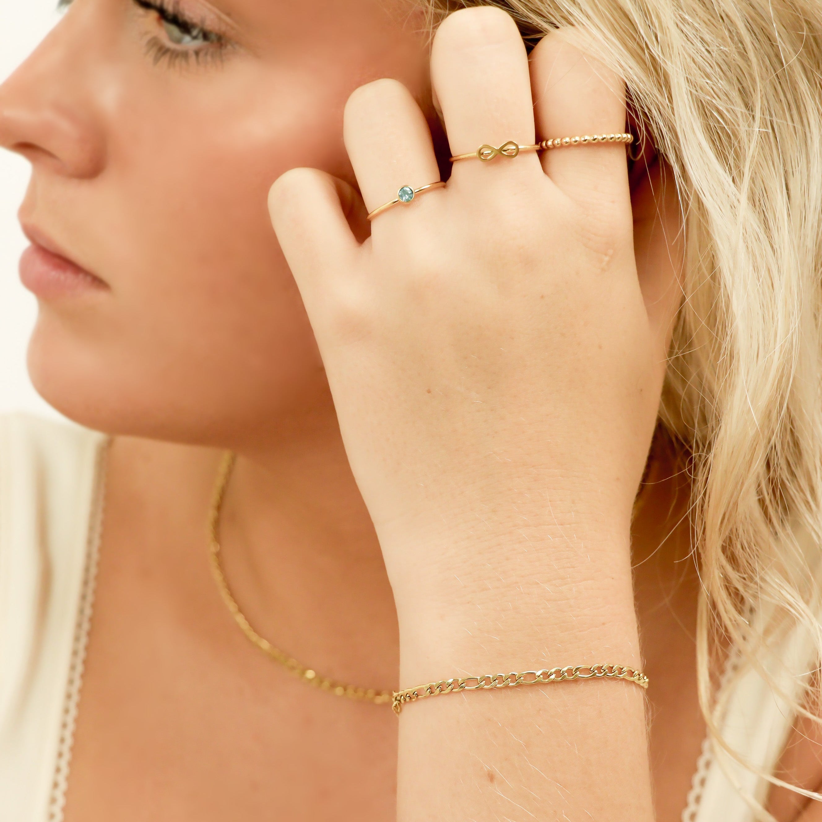 Gold Symbol Stacking Ring