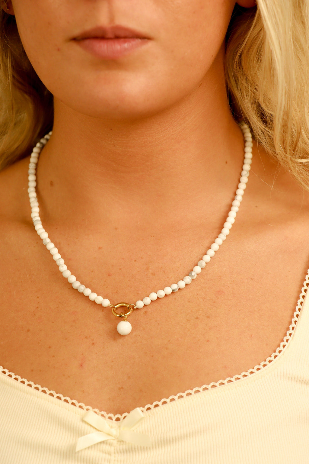 Semi Precious Natural Stone Charm