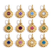 Sol Birthstone Charm in gold tone featuring birth month