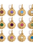 Sol Birthstone Charm in gold tone featuring birth month