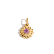 Sol Birthstone Charm in gold tone featuring birth month, product image 13