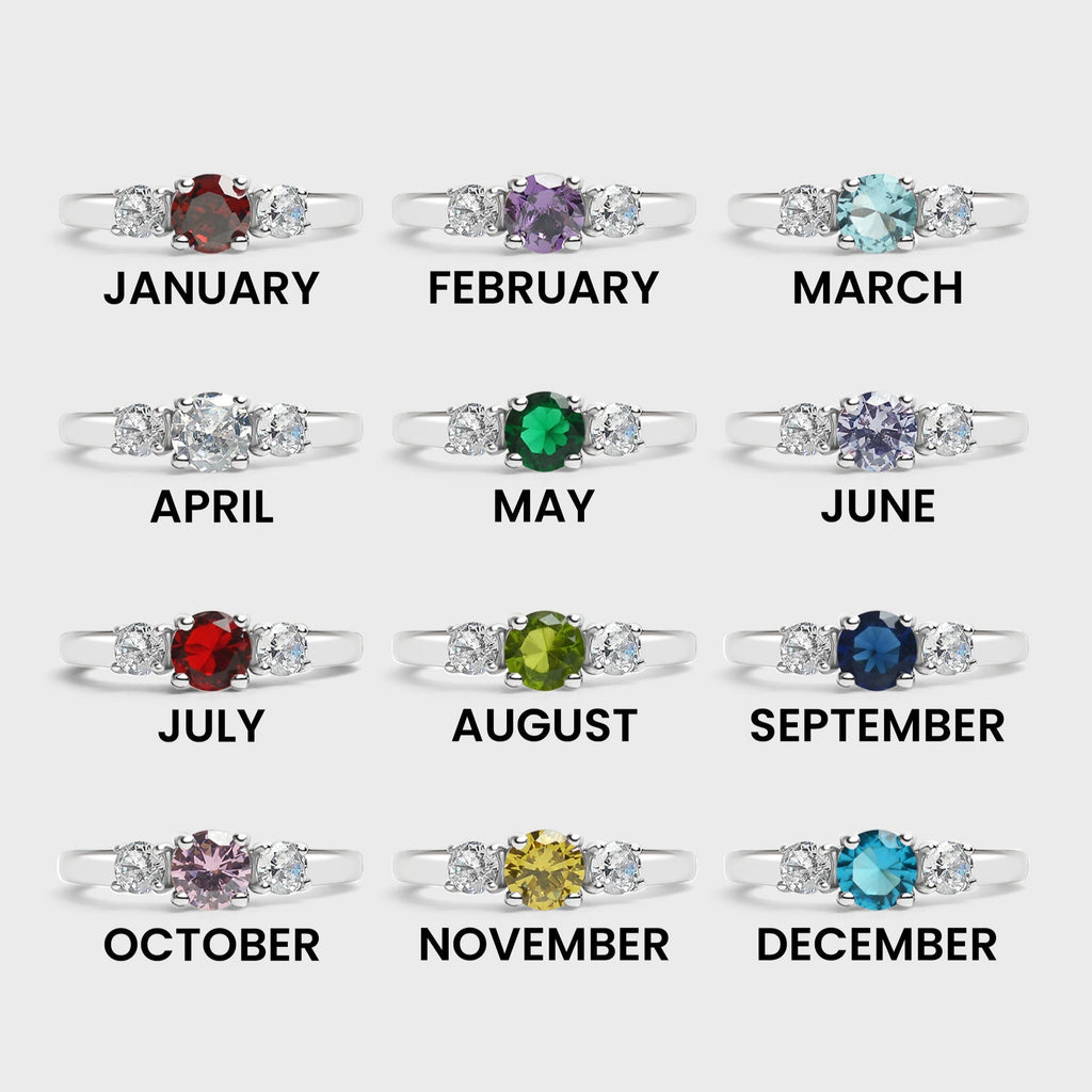 Birthstone with Accent Stones Ring Group Shot