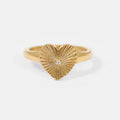Sunburst Heart Ring