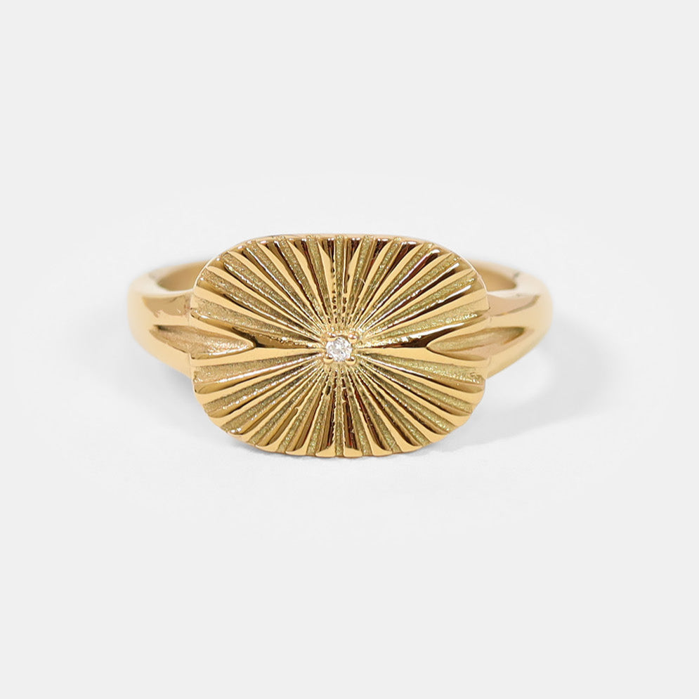 Sunburst Rectangle Ring