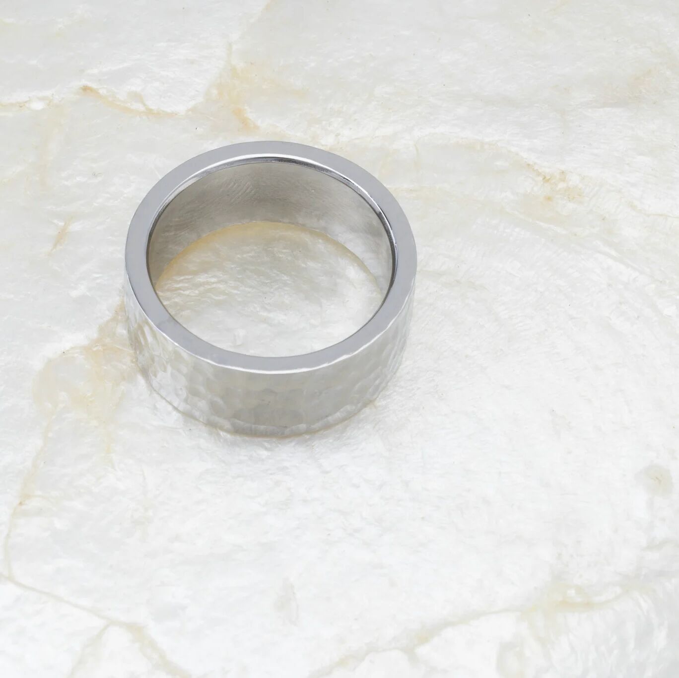 The Hammered Statement Ring- ilver studio 