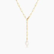 Solea Pearl Pendant Necklace in gold tone featuring pearl accent, product image 21