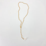 Solea Pearl Pendant Necklace in gold tone featuring pearl accent, product image 22