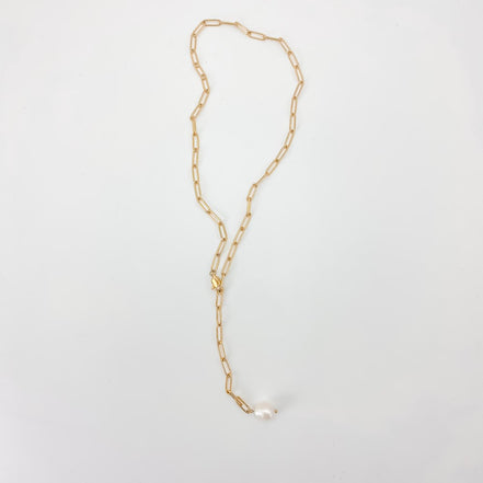Solea Pearl Pendant Necklace in gold tone featuring pearl accent, product image 22