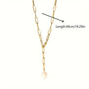 Solea Pearl Pendant Necklace in gold tone featuring pearl accent, product image 15