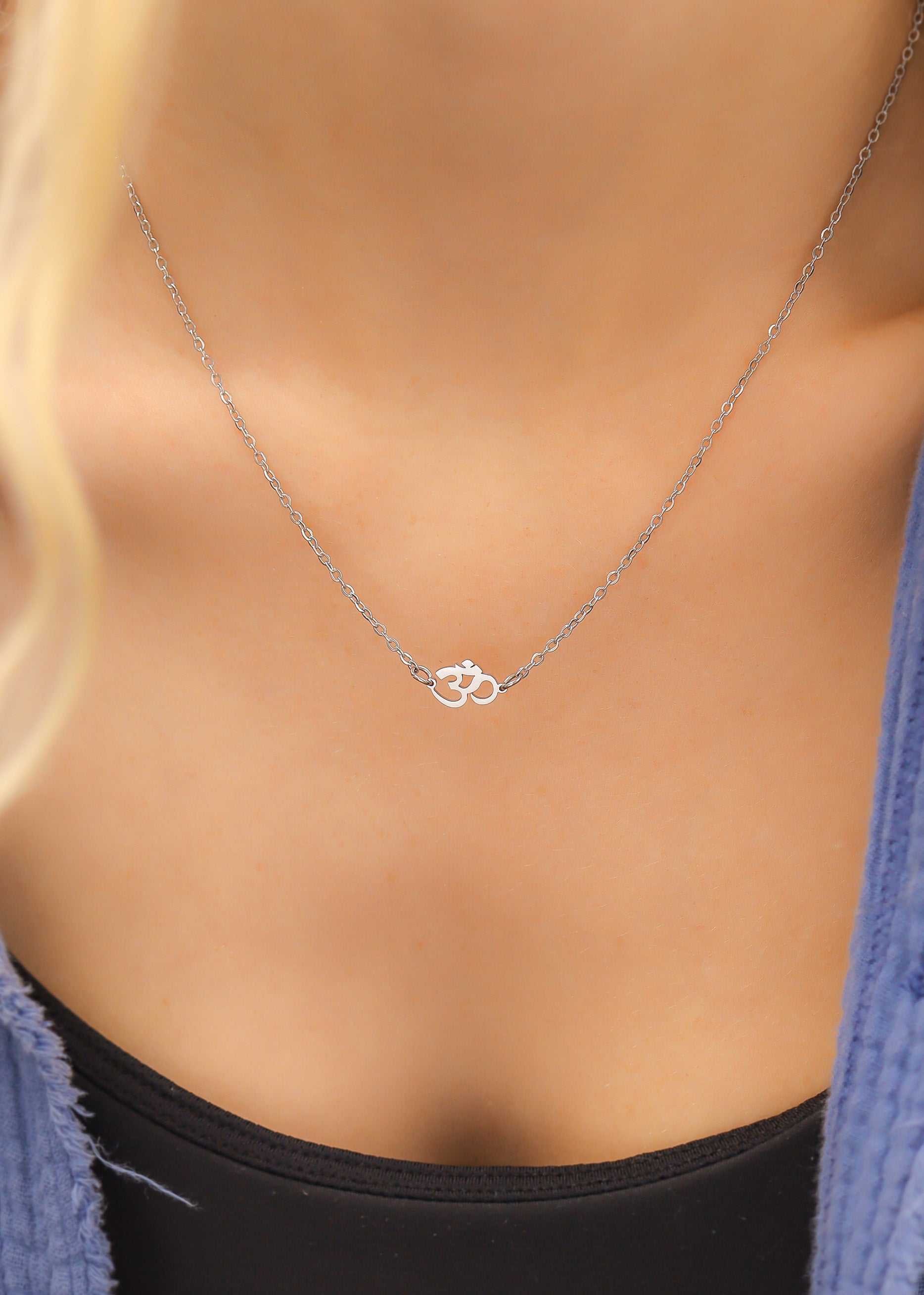 "Om" Dainty Charm Necklace