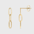 Paperclip Earrings- gold main 