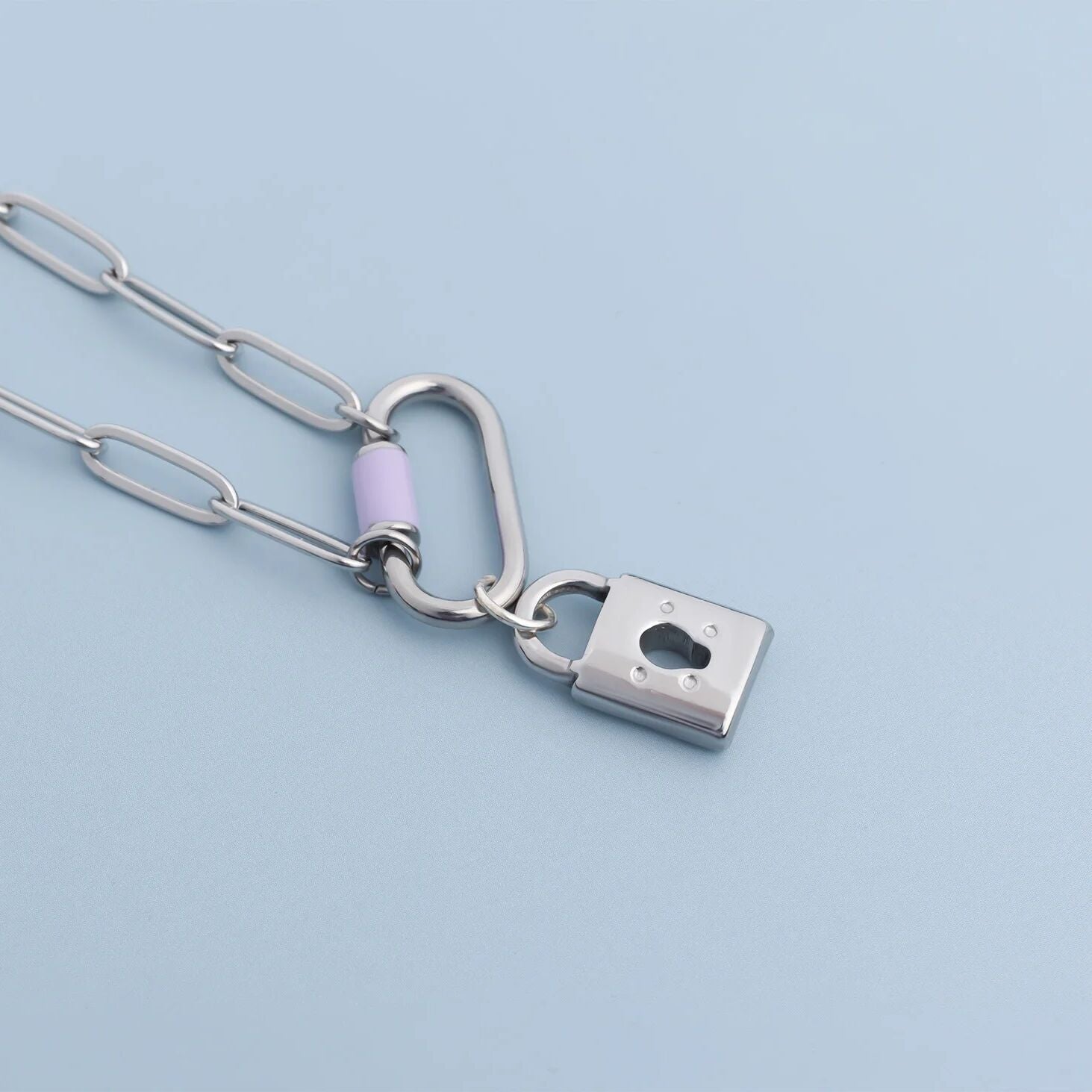 18K Gold PVD Stainless Steel Padlock Charm