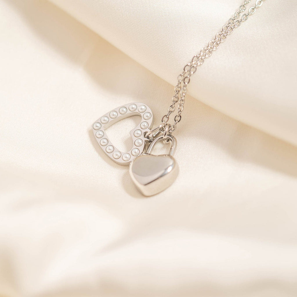 Pearl Heart Charm