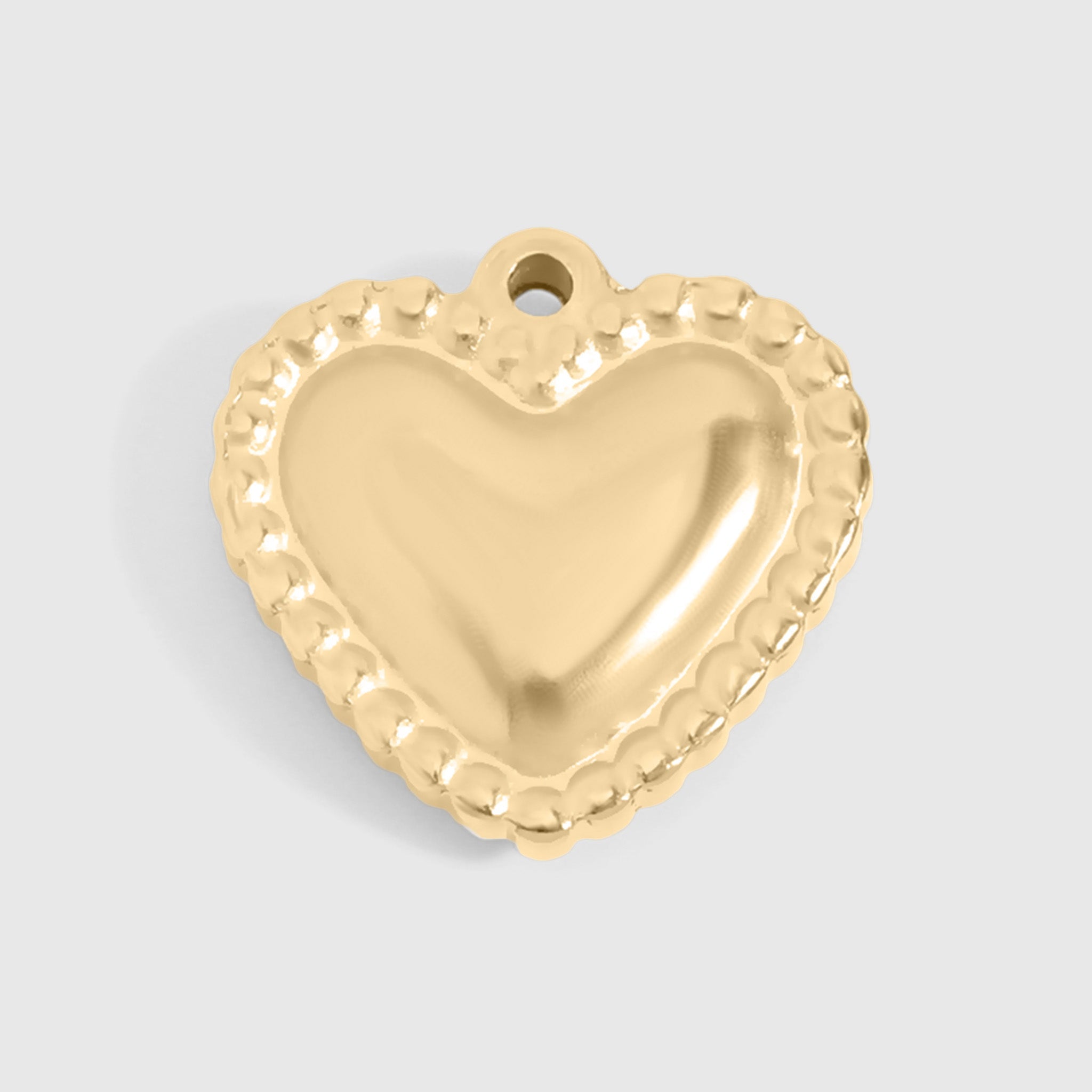 Beaded Trim Heart Charm