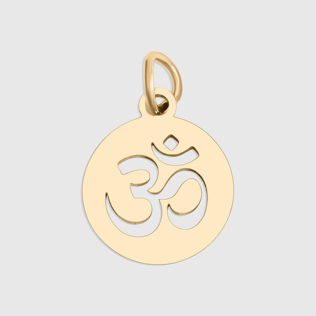 "Om" Symbol Circle Pendant